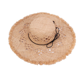 Rỗng Raffia Mũ Rơm Nữ Mùa Hè 2024 Phong Cách Mới Đi Biển Chống Nắng Ảnh Che Nắng Vành Lớn Mũ Chống Nắng