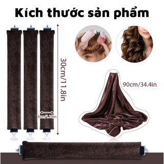 Combo 3 Thanh Uốn Tóc Không Nhiệt, Tạo Kiểu Tóc Xoăn Dễ Dàng Khi Ngủ, Chất Liệu Xốp Mềm Mại