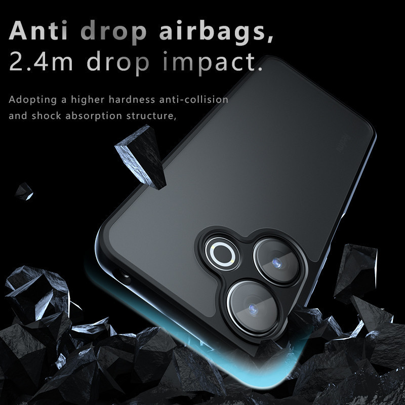 Dành cho Xiaomi Redmi 13 4G, Note 13R 5G, POCO M6 4G Ốp lưng chống rơi Túi khí PC cứng + TPU Vỏ điện thoại da thoải mái