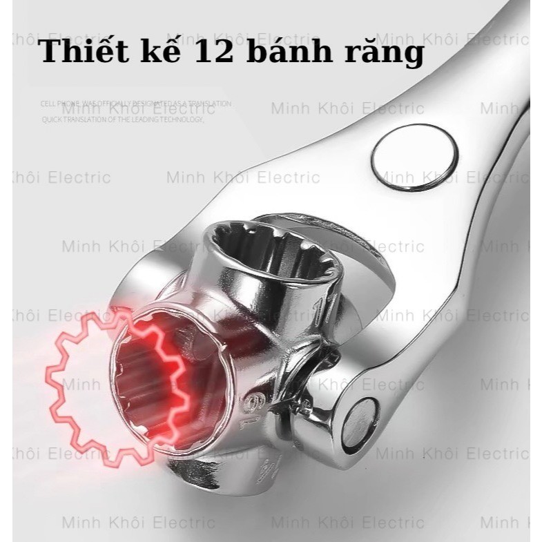 Cờ lê xoay đầu 8 trong 1 Linbon,cờ lê đa năng, cờ lê 8 đầu xoay, mỏ lết xoay,khẩu 8 mắt,cờ lê thông minh 8 đầu xoay,khẩu