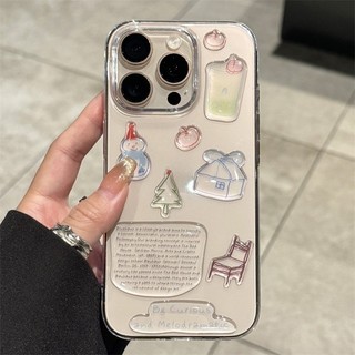 Miếng dán thả keo DIY tiên tiến Vỏ điện thoại PC trong suốt cho iPhone16 15 14 13 12 Pro Max chống sốc bảo vệ camera chống rơi bìa cứng