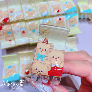 MEOWU Kẹp Tóc Càng Cua 5 Răng Gấu Bơ đáng yêu Nhiều Hình Hoạ Tiết Giành Cho Nữ