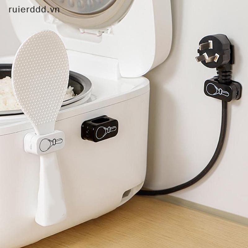 # ruierdd # Giá đựng thìa gạo dính Giá đựng đồ nhà bếp Bếp treo tường Giá để thìa đựng đồ nhà bếp màu đen trắng sắp xếp.