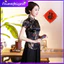 Phong Cách Trung Hoa Mới Retro Thiết Kế Đổi Mới Nữ Thổ Cẩm Satin Thanh Lịch Slim-Fit Truyền Thống Qipao Top