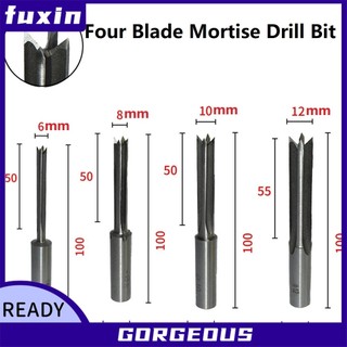 [Fuxin] Mũi khoan chế biến gỗ HSS Máy khoan lỗ mộng bốn lưỡi Máy xoay dương Tenon