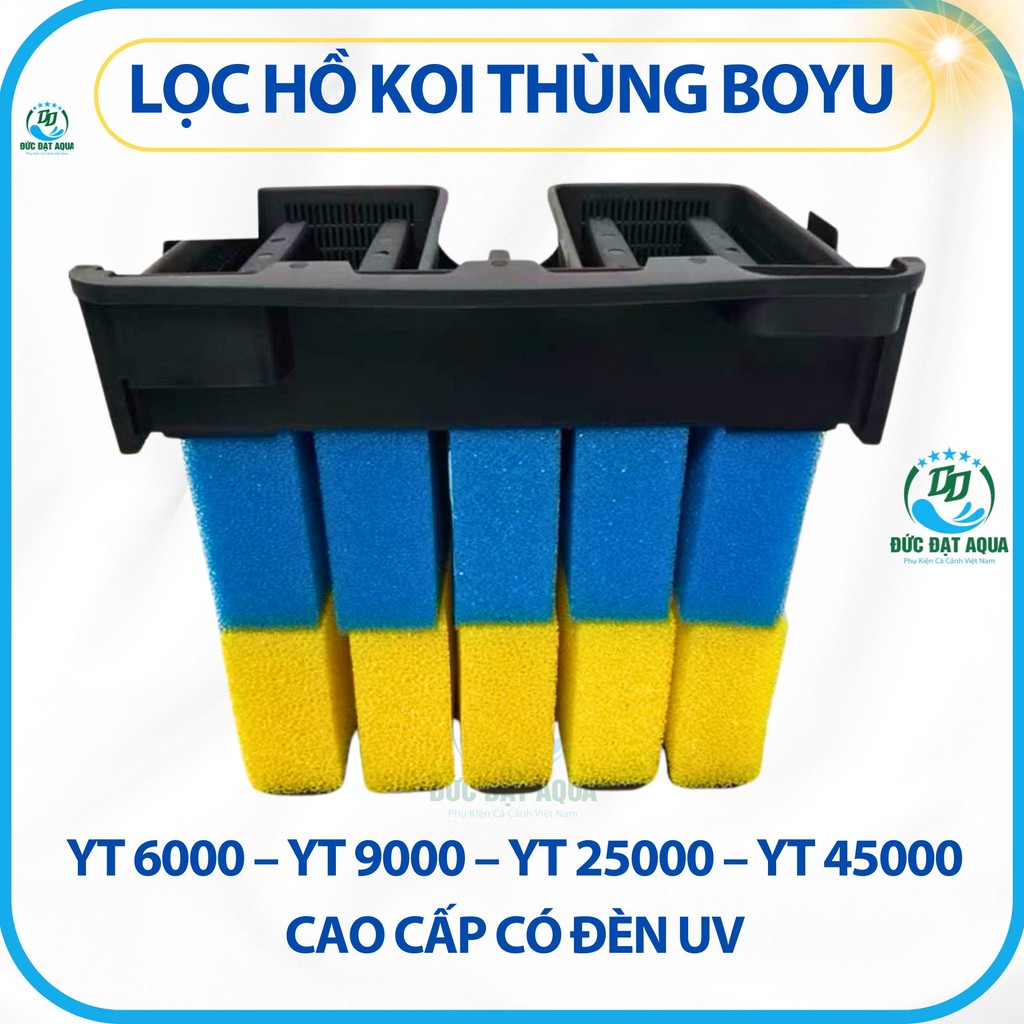 Lọc Hồ Koi thùng BOYU YT 6000 – YT 9000 – YT 25000 – YT 45000, có đèn uv, Thiết kế đẹp – gọn gàng 4