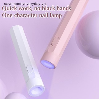 [savemoneyeveryday] Đèn Móng Tay Cầm Tay Di Động Cho Gel Ba Lan Nhanh Khô Đèn Pin Bút USB Máy Sấy Móng Tay Đèn LED UV [vn]