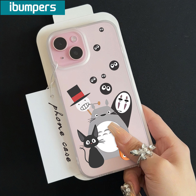 ibumpers Ốp Lưng iPhone Cute Anime No Face Họa Tiết Ốp Điện Thoại Trong Suốt Mềm TPU nhám Mờ Mềm Chống Sốc Chống Bẩn Cho Iphone 16 15 14 12 13 11 Pro Max IP 7 8 Plus X XS XR