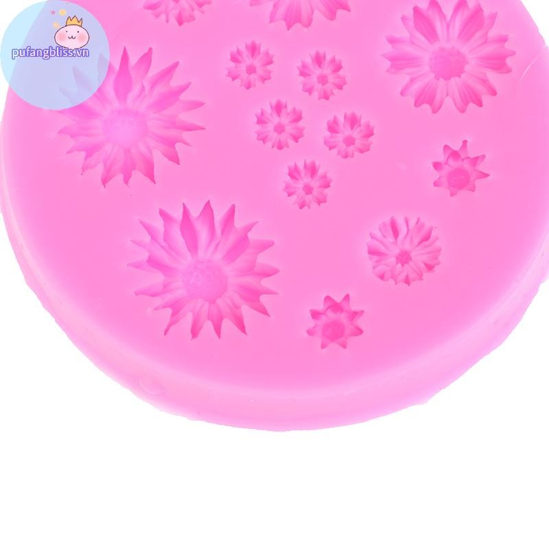 Pufangbliss Khuôn Silicon Hoa Khuôn Bánh Silicon Cưới Bánh Dụng Cụ Trang Trí Bánh VN