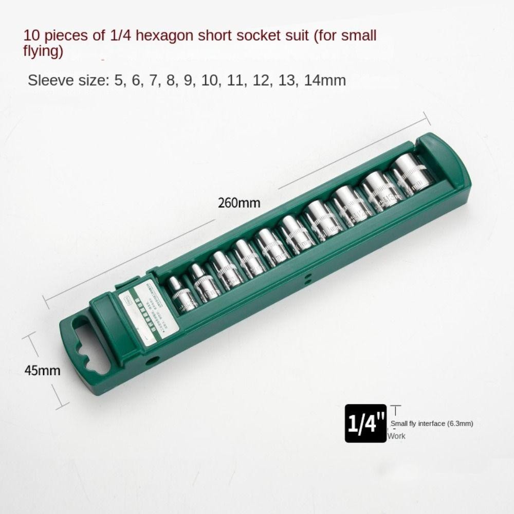 Bộ đầu cờ lê ORDOBOX, 1 / 4 3 / 8 1 / 2 Ổ cắm lục giác ngắn, Ổ cắm dụng cụ Ratchet Đai ốc sâu có tay cầm Cờ lê