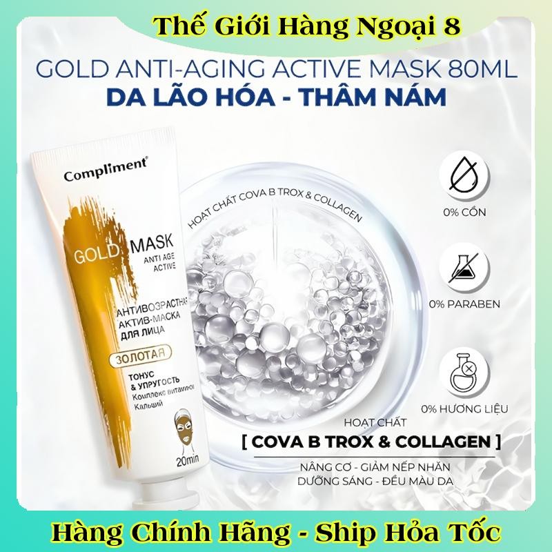 MẶT NẠ ĐẤT SÉT Compliment Detox Da, Làm Sáng, Kiềm Dầu, Se Khít Lỗ Chân Lông 80ml của Nga
