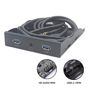 Exhila 3 5inch Hubs 19 Pin sang USB 3 2 GEN1 3 5mm Giắc cắm tai nghe mở rộng Bảng điều khiển phía trước