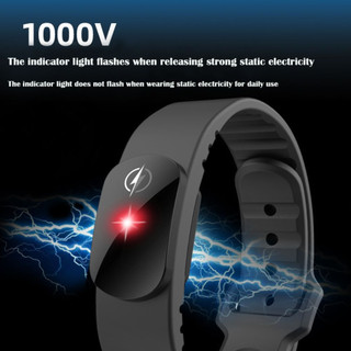 Vòng tay chống tĩnh điện SOULSPACE, Bộ khử tĩnh điện cơ thể con người bằng silicon M12-SE, Bộ tẩy tĩnh điện chống nước có thể điều chỉnh không dây