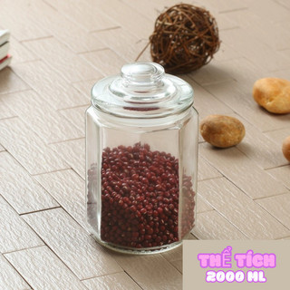 Hủ thủy tinh cao cấp nắp thủy tinh, hủ thủy tinh 380ml,550ml,900ml,1500ml,2000ml,3000ml