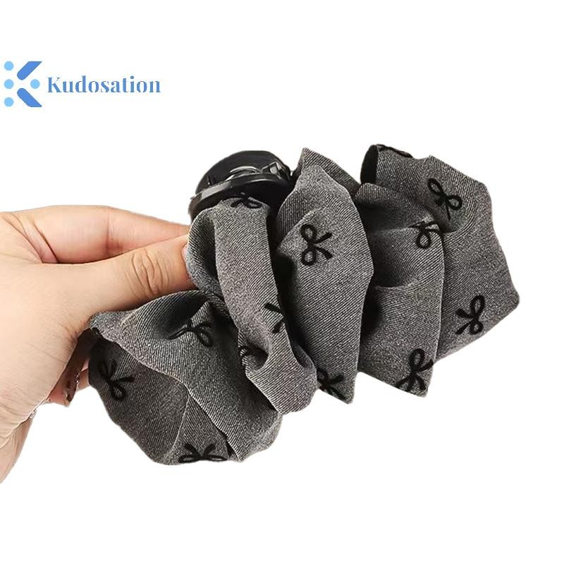 Kudosation Pháp Retro Bong Bóng Nơ Vuốt Kẹp Phụ Kiện Tóc Thời Trang Nữ
