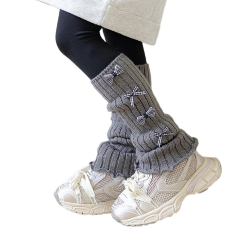 Dasbsug 1 Cặp Ngọt Ngào Trẻ Em Giữ Ấm Chân Nơ Trang Trí Tất Dài Bao Ấm Áp Và Thoải Mái Cho Ngày Mặc Tiệc Hàng Ngày
