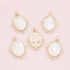 Ở lại Phong Cách Hình Bầu Dục Đồng Trinh Marys Mặt Dây Chuyền Vòng Cổ Phụ Kiện Di Động Cho Trang Sức Thủ Công Với Ngọc Trai Nước Ngọt Giọng