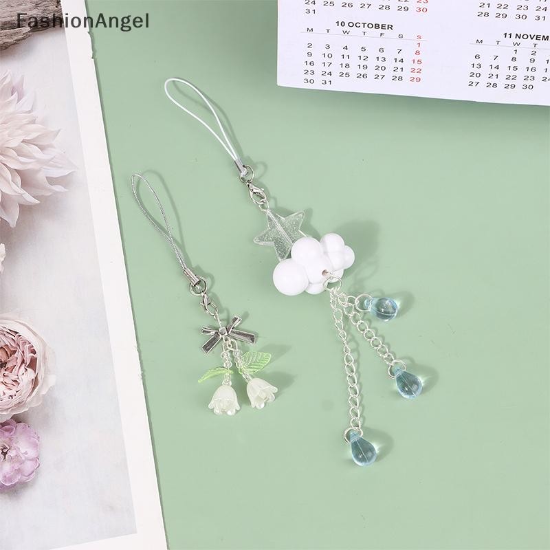 FashionAngel Y2K Cloud Orchid Điện Thoại Mặt Dây Chuyền Đính Hạt Dễ Thương Handmade Cô Gái Ngọt Ngào Móc Khóa Cho Máy Ảnh CCD Ch VN