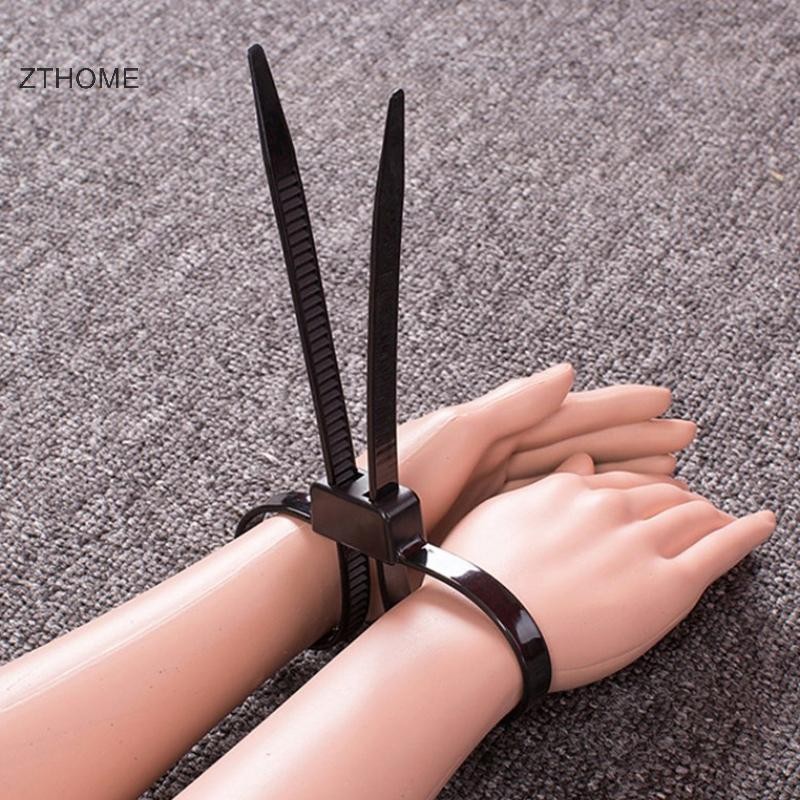 Zthome Flex Cuffs Nhựa Nylon Dùng Một Lần Zip Tie Toughness Cable Handcuff Public Security Thi Hành Làm Vườn HOT