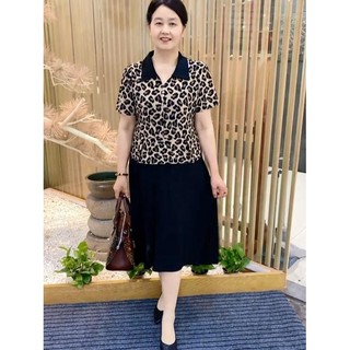 Đầm trung niên cho mẹ, Váy trung niên cho mẹ mẫu VGA đi chơi dự tiệc sang trọng cao cấp chất liệu thun co giãn 4 chiều
