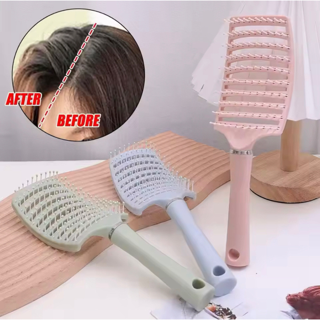 Lược chải tóc/da đầu massage giảm căng thẳng, gỡ rối cho tóc ướt xoăn, tạo kiểu salon