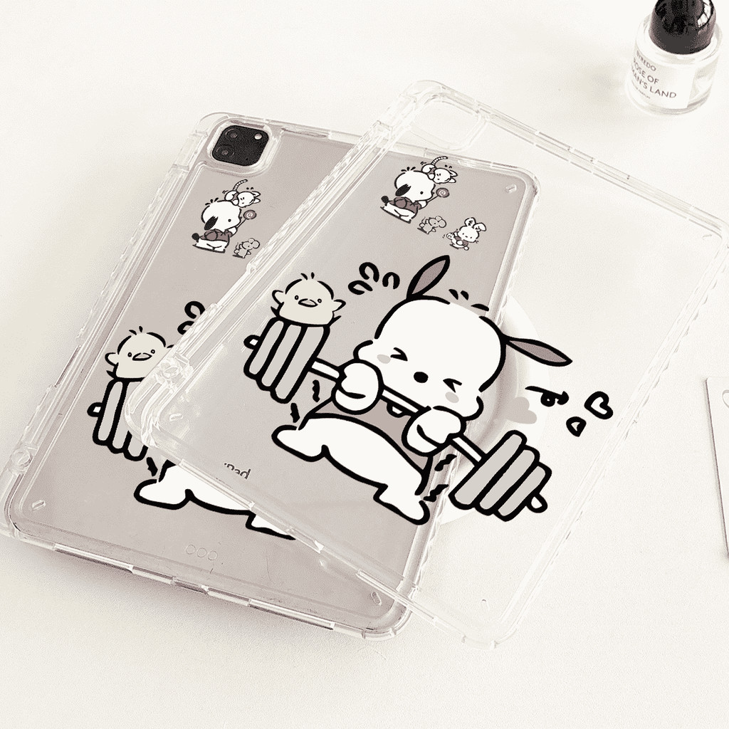 Vỏ Cứng Ngộ nghĩnh Pochacco Cho Mini6 Mini7 iPad 5 6 7 8 9 10th Air2 Air3 Air4 Air5 Air6 10.9 "Pro10.5 Pro11 Air11 M2 M4 2024 Vỏ TPU Có Khe Cắm Bút Chì