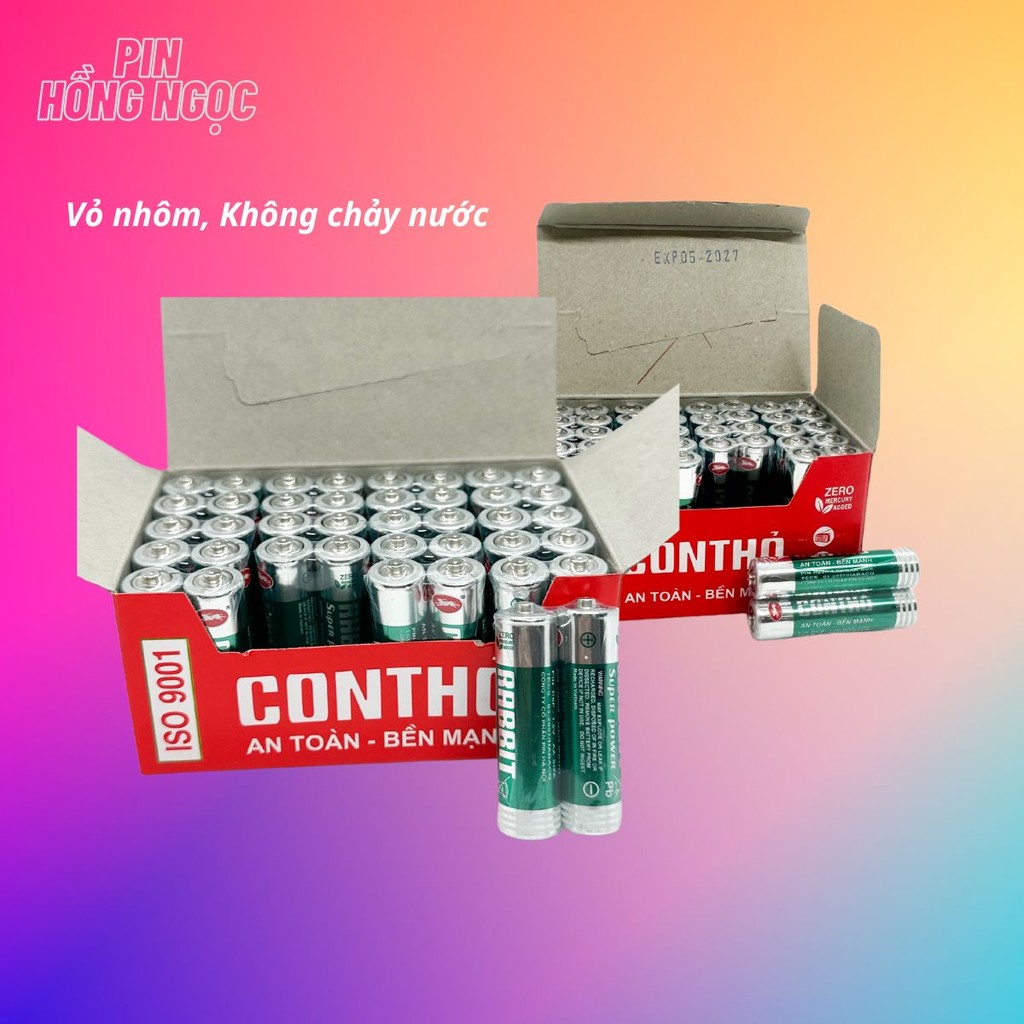 Hộp Pin con thỏ AA , AAA 1,5V vỏ nhôm siêu bền , không chảy nước , Siêu ...