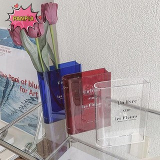 Pnpia Sách Trong Suốt Acrylic Bình Trong Suốt Bình Sách Trong Suốt Cho Hoa INS Bình Trang Trí Nhà Cửa Thủy Canh Để Bàn Hoa Sắp Xếp Boutique