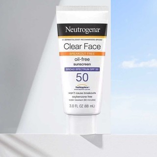 Neutrogena Clear Face Oil-Free Sunscreen SPF 50 for Acne-Prone Skin