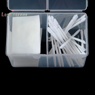 Lostcorner Cotton Miếng Dán Móng Tay Khăn Lau Trang Điểm Bàn Chải Sắp Xếp Hộp Bảo Quản Hộp Đựng Hộp Đựng Độc Lập Hai Phần Mới