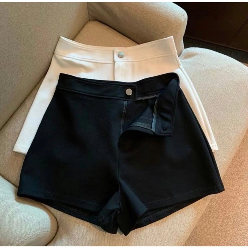 Quần Short Đùi Nữ Cạp Cao Khuy Trước Chất Vải Umi Co Giãn 4 Chiều Mềm Mịn