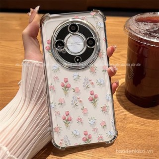 Ốp điện thoại Honor X9C X9B X9A 200 5G Honor X7C 200 Magic 7 Pro X9C Ốp điện thoại thông minh màu hồng vỏ hoa nhỏ chống sốc với bảo vệ ống kính camera Ốp điện thoại dày có túi khí chống sốc