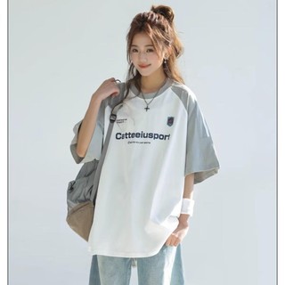 Áo thun nam GKSSS tay ngắn kiểu Mỹ cổ điển dáng rộng dáng rộng phong cách đường phố trung tính cổ tròn tay ngắn
