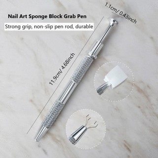 AFTEROF 50 Cái / bộ Miếng bọt biển nghệ thuật làm móng, Miếng bọt biển chuyển màu móng tay DIY mềm mại, hình vuông có bút lấy Bàn chải móng tay gradient Phụ kiện dụng cụ làm móng tay