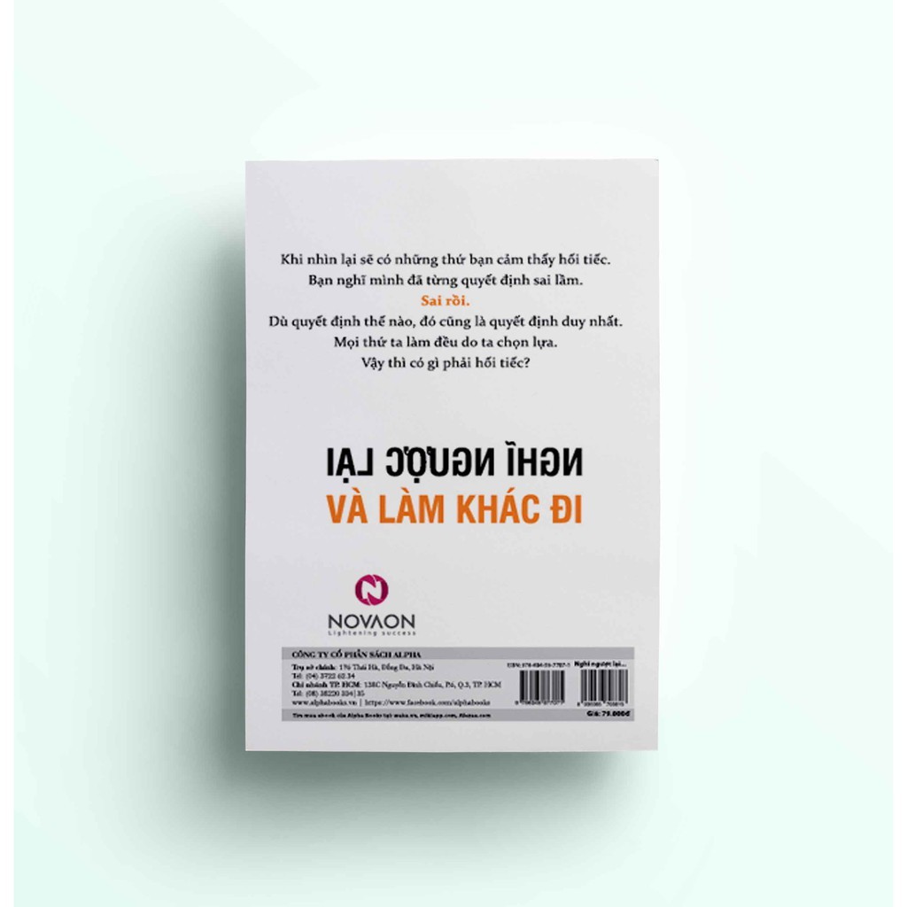 Sách - Nghĩ Ngược Lại và Làm Khác Đi - Tư Duy Ngược (Alpha Books)