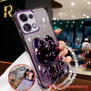 Ốp cho Oppo RENO 13 Pro 5g ren13 ren13f 13F 5g 2024 Ốp điện thoại Ốp mềm Vỏ chống sốc Gương trang điểm hình thỏ thẩm mỹ thiết kế mới có dây đeo sjsftuzj02