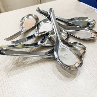Combo 5 thìa inox ăn phở súp cơm tiện dụng bền đẹp dễ vệ sinh dùng hằng ngày