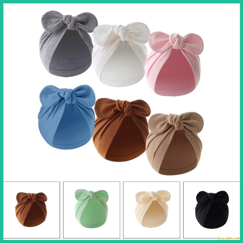 Innlike1 Mũ Trẻ Sơ Sinh Mũ Đầu Lâu Cho Bé Chống Gió Headwrap 0-6-12M Mũ Đội Đầu Unisex Sơ Sinh