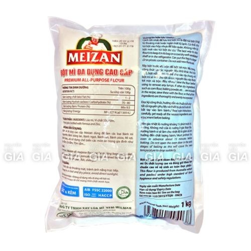 Bột mì đa dụng cao cấp Meizan gói 1kg