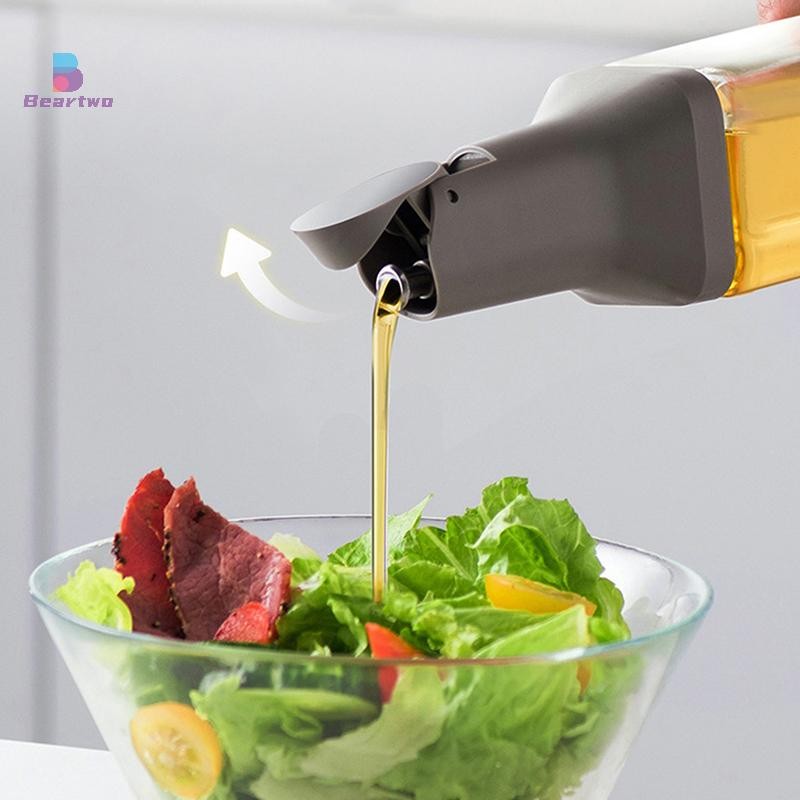 < beartwo > Mới 500ml Tự Động Mở Chai Dầu Thủy Tinh Hộp Đựng Gia Vị Đổ Không Rò Rỉ Dầu Hộp Đựng Dầu Cho Nhà Bếp Đẹp