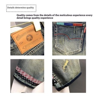 Quần short denim nam ESEA thời trang và phổ biến dáng rộng và giản dị thiết kế mùa hè chất lượng cao phong cách trung tính