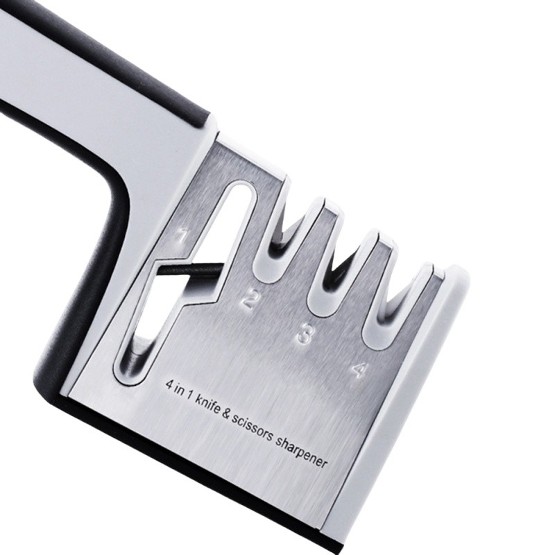 Mài Dao Bằng Tay Chuyên Nghiệp 3 Giai Đoạn / Professional Manual Kitchen Knife Sharpener - Gốm, Vonfram & Cacbua Cho Dao Nhà Bếp, Kéo & Dụng Cụ Sắc Bén
