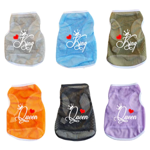 ✨ Hàng Mới Về ✨ S-2XL King and Queen Cat / Dog Lưới thoáng khí Áo cho chó nhỏ