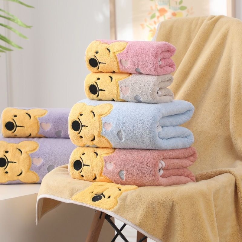 Khăn Tắm Cho Bé, Khăn Tắm Hoạt Hình Dễ Thương, Áo Choàng Tắm Cho Bé Đi Biển 70x140CM