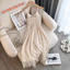 Đầm hai dây tiểu thư cúp ngực dáng dài Vintage tiểu thư sang chảnh thời trang