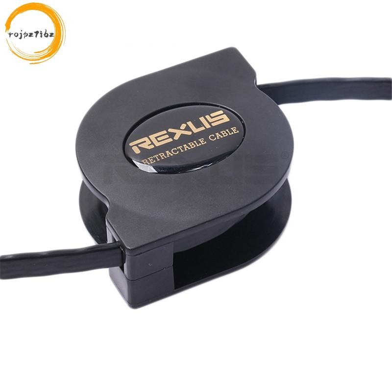 REXLIS 5FT Cat7 RJ45 Cáp LAN có thể điều chỉnh Cáp Ethernet có thể thu vào Cáp mạng Internet phẳng cho bộ định tuyến máy tính Laptop