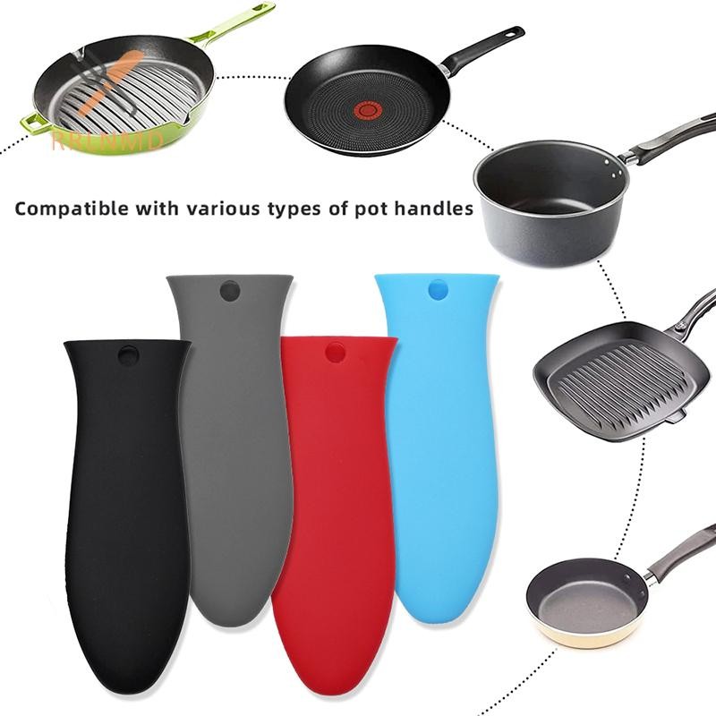 Rrlnmd Chống Trơn Trượt Nồi Silicon Tay Cầm Giá Đỡ Có Thể Tháo Rời Bộ Phận Nồi Gang Skillet Tay Cầm Bao Nồi Chảo Tay Cầm MỚI