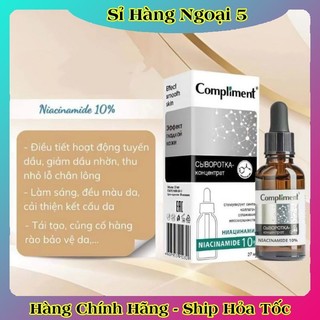 [VỎ TRẮNG DATE MỚI] Serum Compliment 10% Niacinamide kiềm dầu, ngừa mụn, mờ thâm 27ml của Nga
