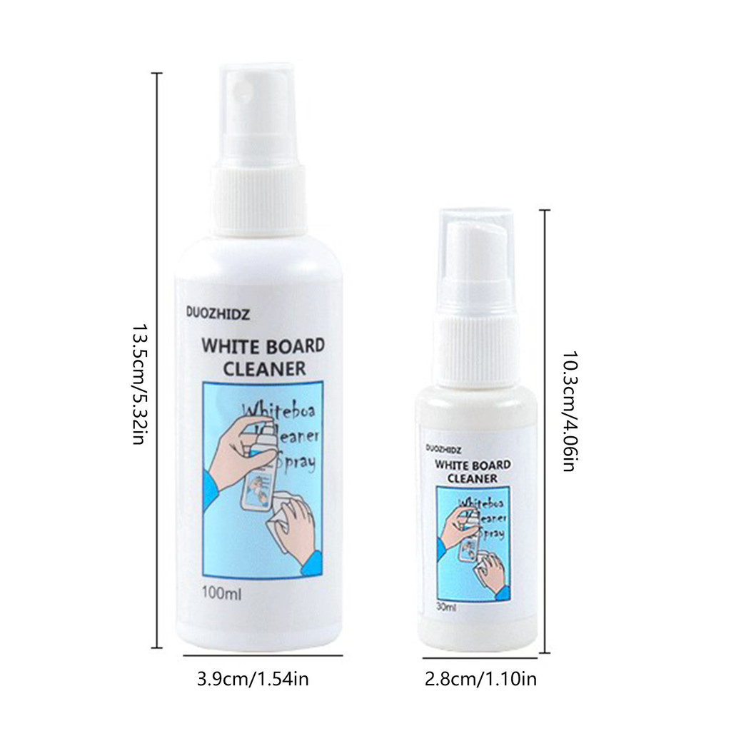 Tẩy Trắng Ban Vệ Sinh Xịt 3.4oz Trắng Bụi Chai Xịt Cho Lớp Học Đồ Dùng Học Tập Giáo Viên Bảng Trắng 3.4 Fl Oz Board Cleaner Mùi Thấp 30ml