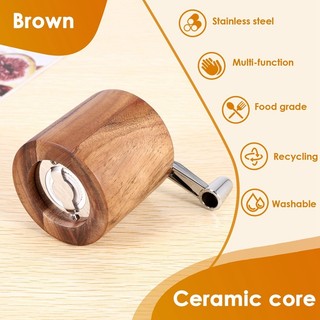 Máy xay tiêu, Máy xay tiêu gỗ quay tay có tay cầm cổ điển và cánh quạt gốm có thể điều chỉnh